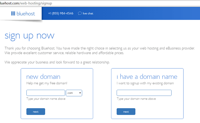 bluehost购买流程3