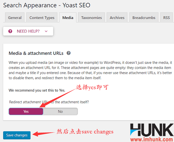 yoast seo插件search appearance子菜单之media菜单