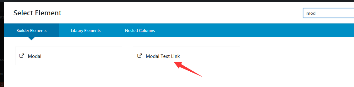 modal text link