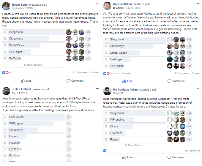 siteground在facebook投票中获得最佳网站空间称赞