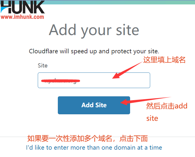 cloudflare添加域名