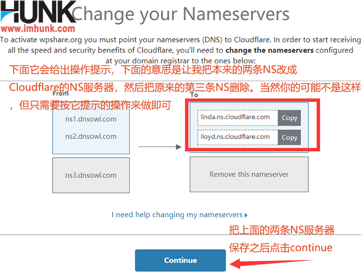 cloudflare提示怎么修改你的NS服务器